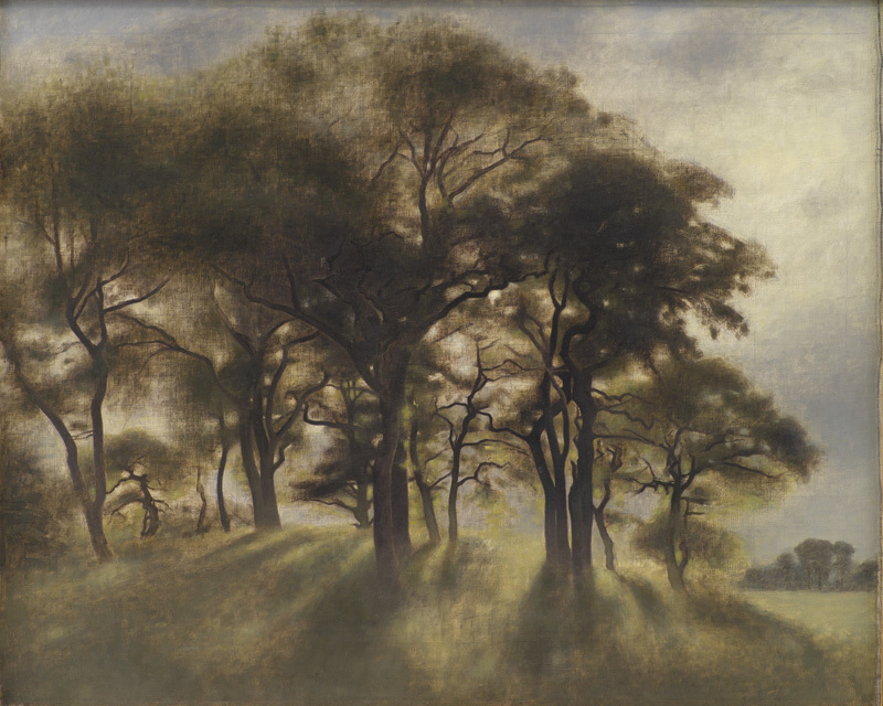 Painting 'Near Fortunen, Jægersborg Deer Park, North of Copenhagen' by Vilhelm Hammershøi, 1901