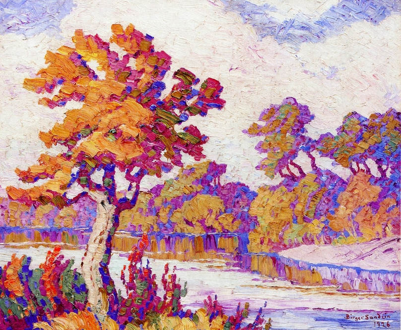 Painting 'Smoky River, Kansas' by Birger Sandzen, 1926